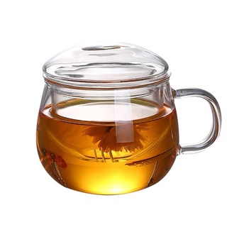 แก้วกรองชาใส 300 ml แก้วน้ำชา กากรองชา Teapot Glass