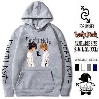 Yttq เสื้อกันหนาวมีฮู้ด พิมพ์ลายอนิเมะ DEATH NOTE LAWLIET LIGHT YAGAMI เข้ากับทุกการแต่งกาย สไตล์เกาหลี สําหรับผู้ชาย XQ