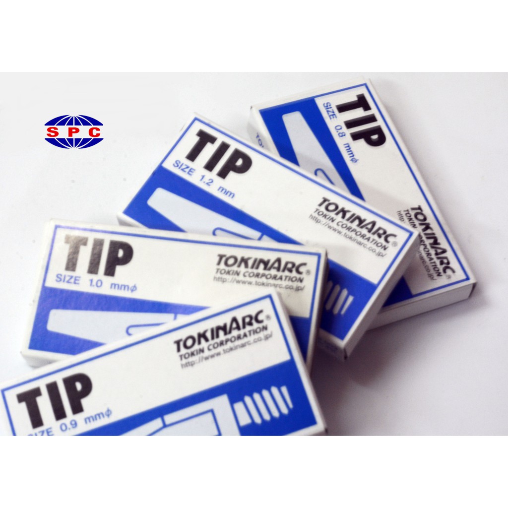 (1 Box. /10 Pcs.)หัวทิป CO2 contact tip 0.8 / 0.9 / 1.0 / 1.2 (45 mm.) TOKINARC