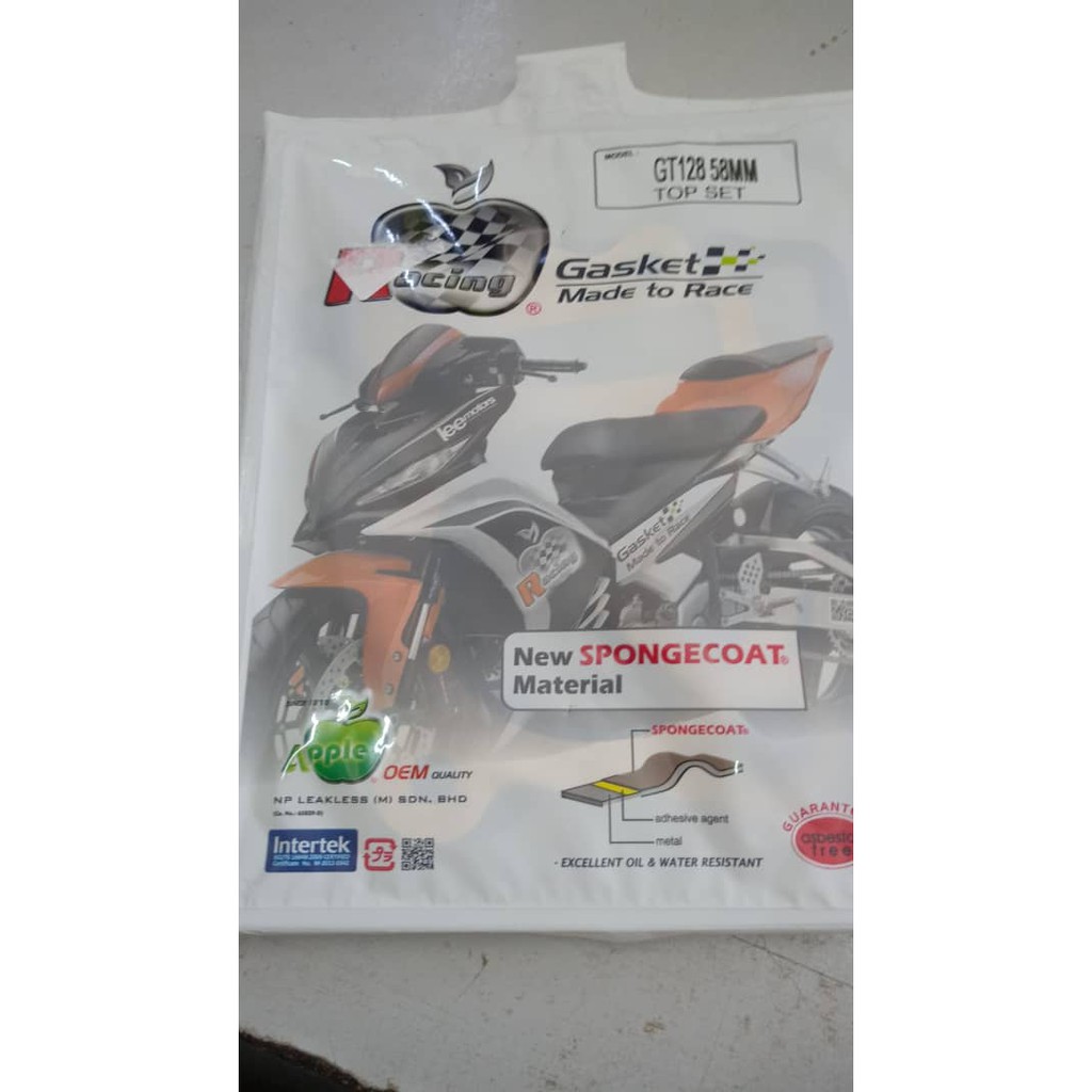 GT128 58MM TOP SET MODENAS GT128 RACING TOP SET 58MM