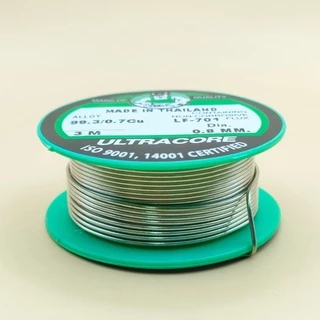 ตะกั่วบัดกรี LEAD FREE 0.8 มม. 3 ม. ตรา Ultracore (ไร้สารตะกั่ว)