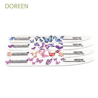 Doreen ตะไบเล็บเจล รูปผีเสื้อ สําหรับขัดเล็บอะคริลิค 10 ชิ้น