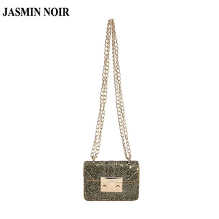 Jasmin NOIR กระเป๋าสะพายข้าง สายโซ่ ประดับเพชร สําหรับผู้หญิง