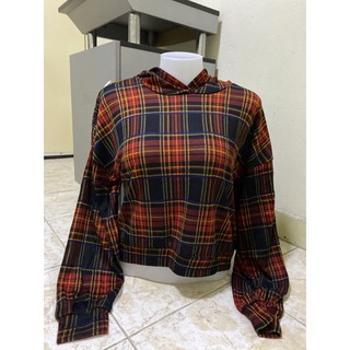 แขนยาวมีฮู้ด เสื้อลาย Shein s,mใส่ได้