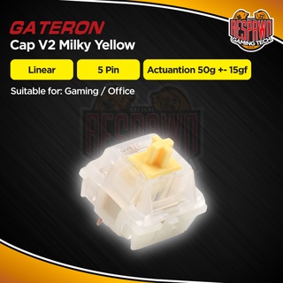 Gateron Cap V2 สวิตช์สีเหลืองน้ํานม (1 สวิตช์)