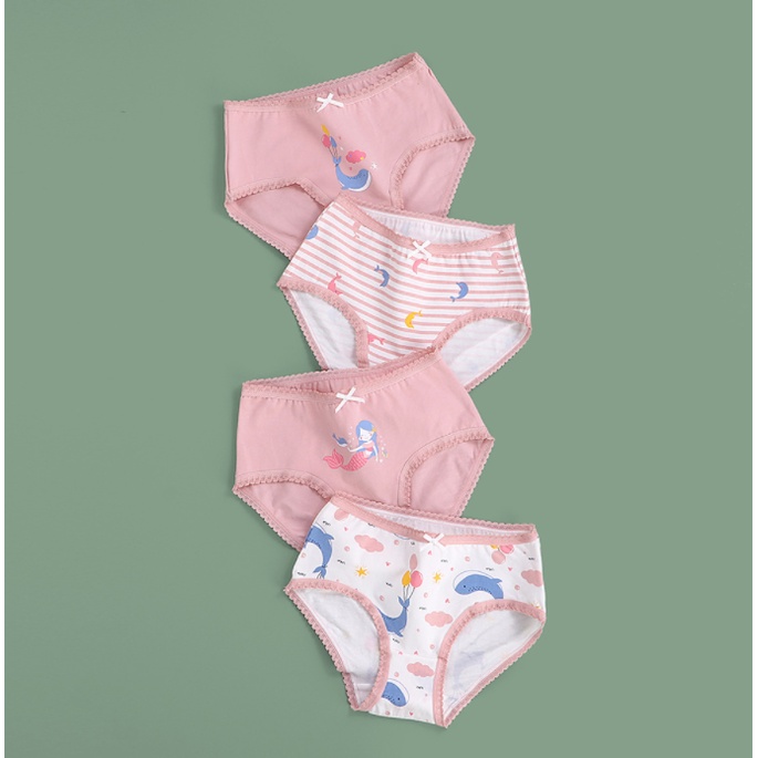 รุ่นใหม่!!กางเกงในเด็กหญิง SET 4 ตัว เกรดพรีเมี่ยม เนื้อผ้านิ่มากกกใสสบาย รับประกันคุณภาพมีพร้อมส่ง - รูปที่ 6