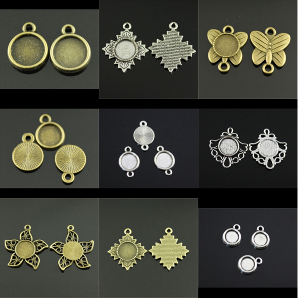 ถาดเปล่า ฐานกลม ขนาด 8 มม.-12 มม. สําหรับทําเครื่องประดับ Diy