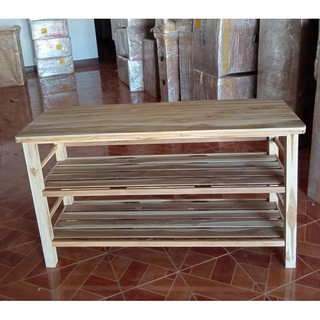 Sukthong@แพร่ โต๊ะวางทีวีไม้สัก 45*135สูง80CM. ไม้สักธรรมชาติงานดิบไม่ทำสี SUKP-284