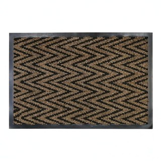 KASSA HOME Dust mat ZIGZAG CM5001_4060BN Size 40 x 60 CM. Brown ใช้ได้กับทุกบ้าน