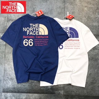 [S-5XL] เสื้อยืดแขนสั้น ผ้าฝ้าย พิมพ์ลายโลโก้ The North face ทรงหลวม สไตล์คลาสสิก แฟชั่นฤดูร้อน สําหรับผู้ชาย และผู้หญิง