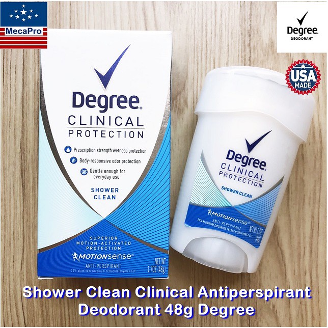 Degree® Shower Clean Clinical Antiperspirant Deodorant 48g โรลออน สติ๊ก