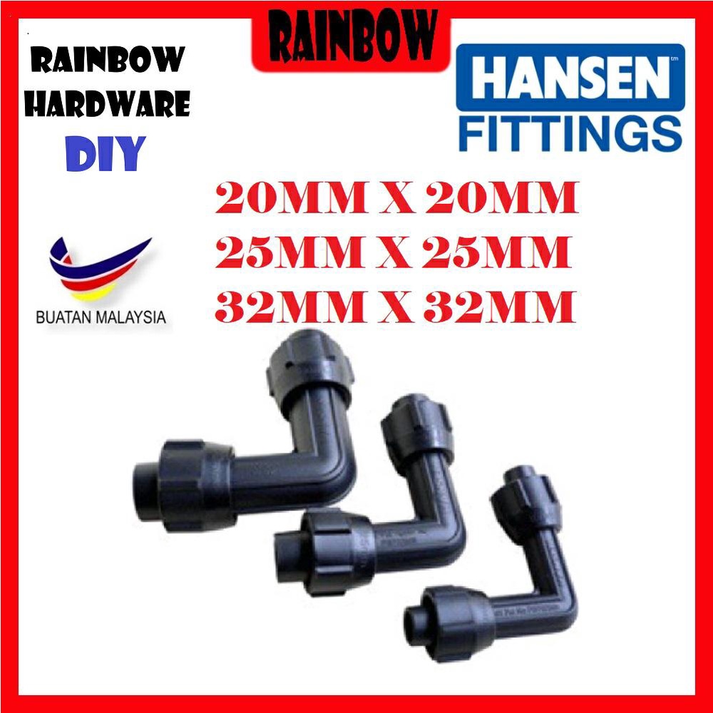 HANSEN HDPE FITTING ELBOW 20MM,25MM,32MM
