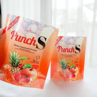 COLLA RICH PUNCH S พั้นซ์&amp;เอส ผงบุกกลิ้นพั้นช์ 1ห่อ บรรจุ 5 ซอง  (1 แถม 1)