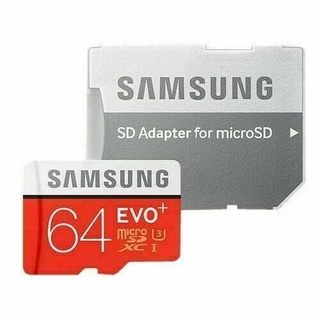 Samsung 64GB Evo Plus Micro SD Card (SDXC) UHS-I U3 + Adapter - 100MB/s