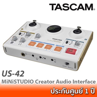 Tascam MiNiSTUDIO Creator US-42 ออดิโออินเทอร์เฟส สำหรับงาน Podcast, Streaming, Facebook Live