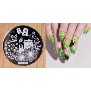 Nail art plate (hehe-67) แผ่นพิมพ์ลายเล็บ