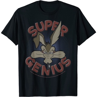 เสื้อยืด ลาย Looney Tunes Wile สําหรับผู้ใหญ่ เสื้อยืด พิมพ์ลาย Coyote Super GeniusSize S-5XL