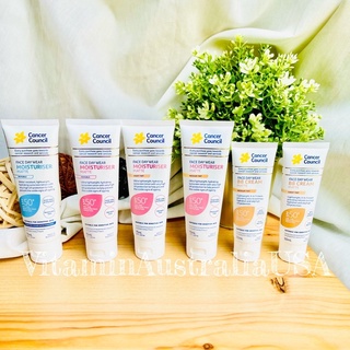 พร้อมส่ง ครีมกันแดด Cancer Council Face Day Wear Moisturiser SPF 50+ UVA UVB 75ml ของแท้ นำเข้าจากออสเตรเลีย