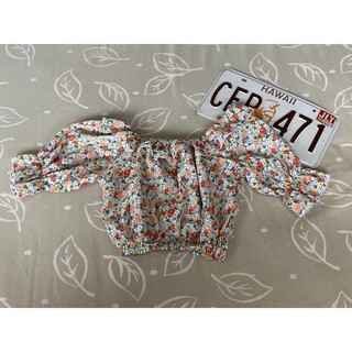 เสื้อครอป ลายวินเทจ(มีหลายสีดูได้จากรูปภาพเพิ่มเติม)
