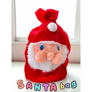 ถุงซานต้า สายเชือกรูดเล็กๆ ใส่เป็นพร๊อพเก๋ๆ santa