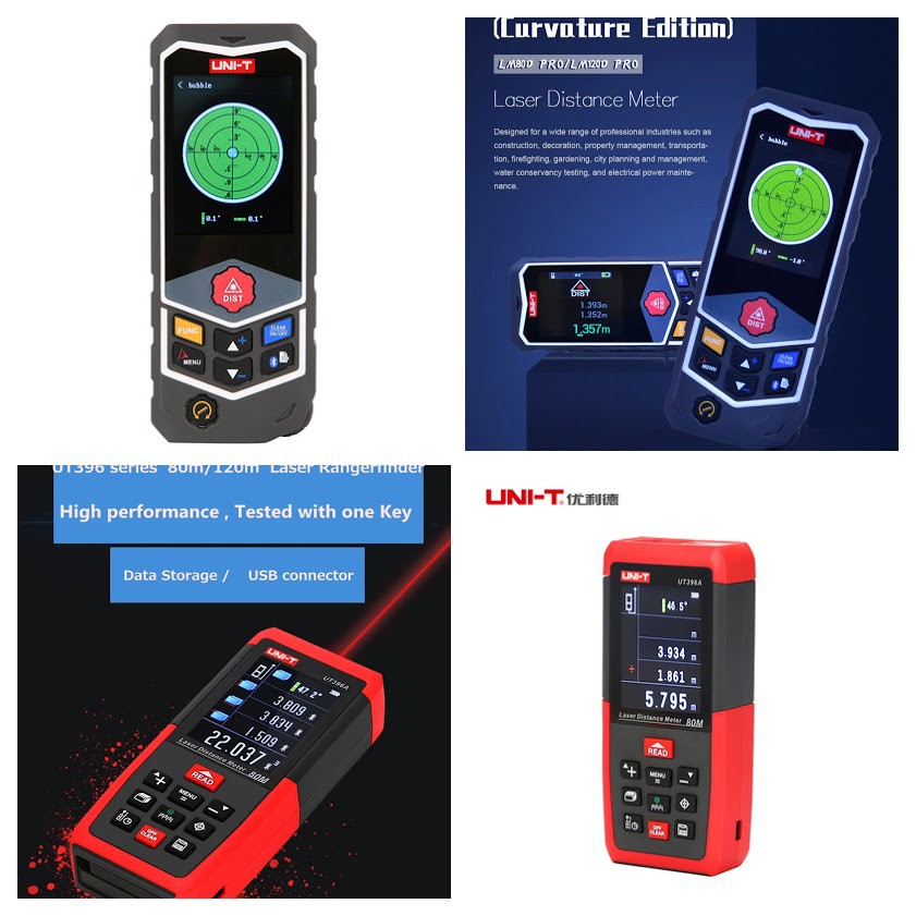 เลเซอร์วัดระยะ UNI-T UT396A UT396B LM80D LM120D UT393A Laser Distance Meters Rangefinder Test ตลับเม