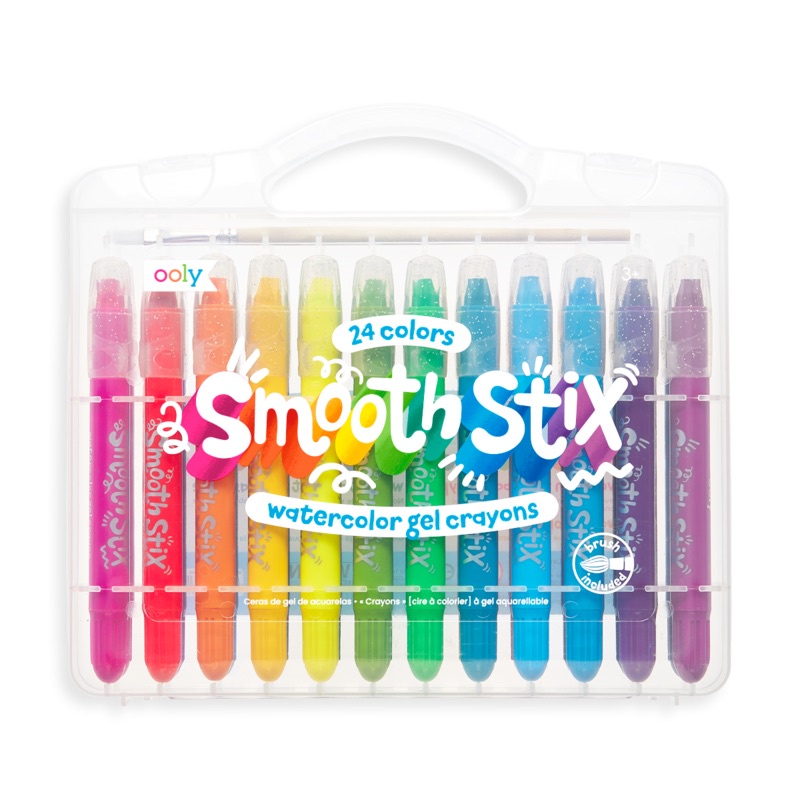 สีเทียนเด็กปลอดสารพิษ 24 สี Smooth Stix ระบายน้ำได้ นำเข้าจากอเมริกา
