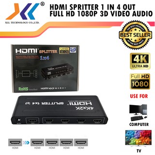 HDMI Splitter เข้า 1 ออก 4 Full HD 3D &amp; 4K / HDMI011