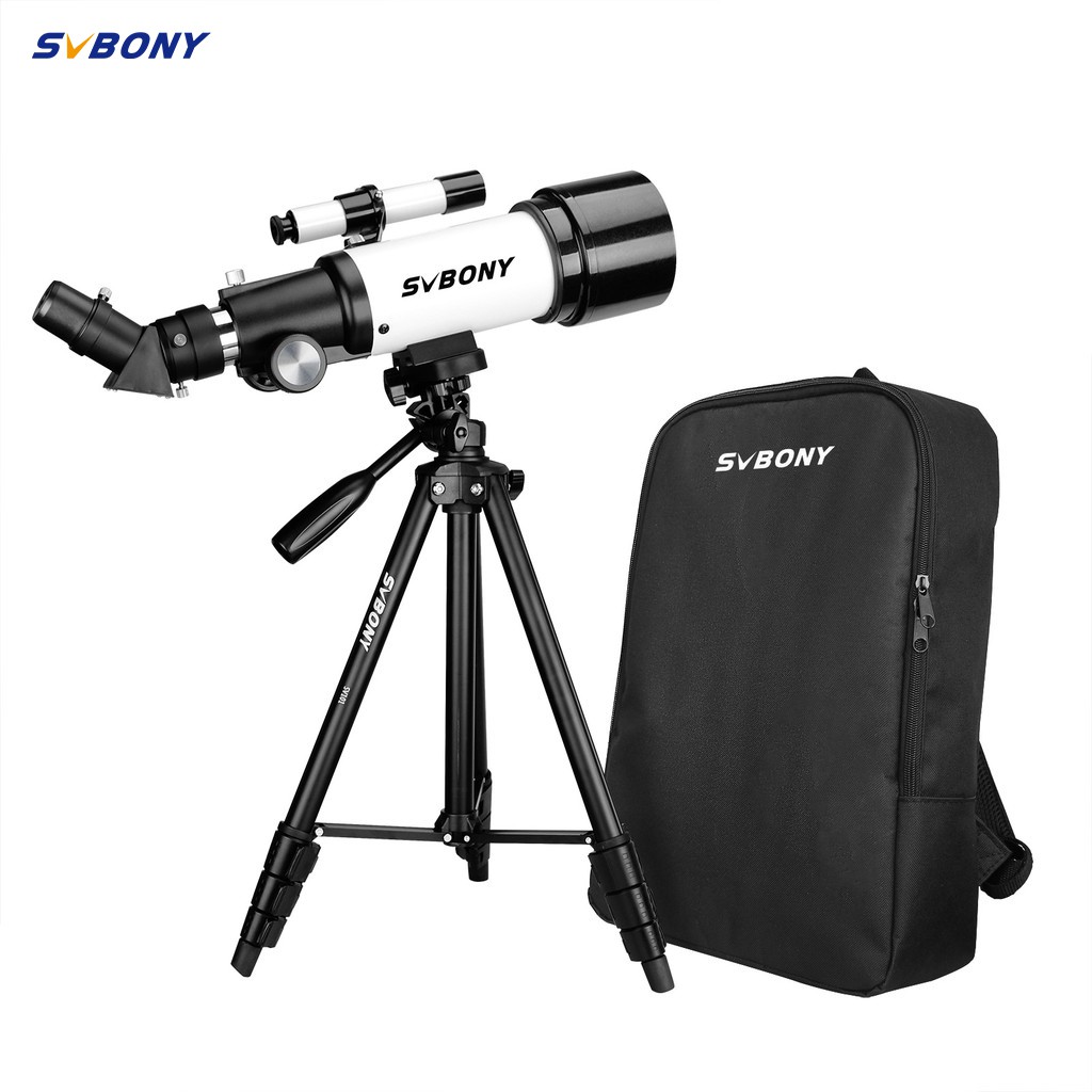 【ท้องถิ่น】Svbnoy SV501P กล้องโทรทรรศน์ดาราศาสตร์ 70400 แบบพกพาหักเหหลายเคลือบออปติกพร้อมขาตั้งกล้องอลูมิเนียมอัลลอยด์และกระเป๋าเป้สะพายหลังแบบพกพา