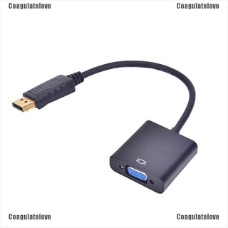 Coagulatelove.☪Displayport อะแดปเตอร์แปลงสายเคเบิ้ล Dp Male To Vga Female