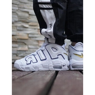 รองเท้า Nike Air Uptempo GS Triple White                                 มือสองของแท้ 100% size 7Yus.  6uk.  40/25