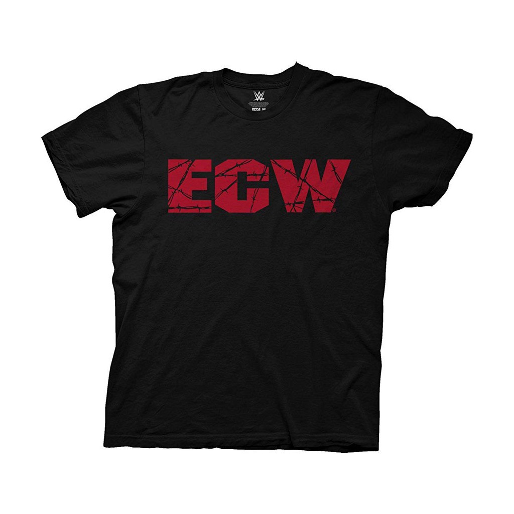 WWE Retro ECW Logo เสื้อยืดผู้ชาย คอปก 100%