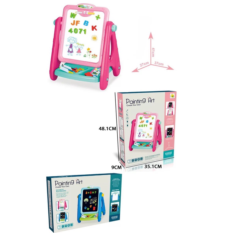 กระดานเขียนลบ 2 ด้าน พร้อมแม็กเน็ต และอุปกรณ์ครบชุด