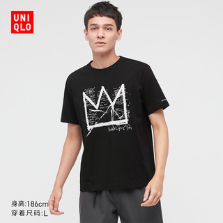 เสื้อยืดที่คุณต้องการใหม่ พร้อมส่ง Uniqlo เสื้อยืดแขนสั้น คอกลม พิมพ์ลาย Basquiat สําหรับผู้ชาย ผู้หญิง 440879ขนาดเต็มS-