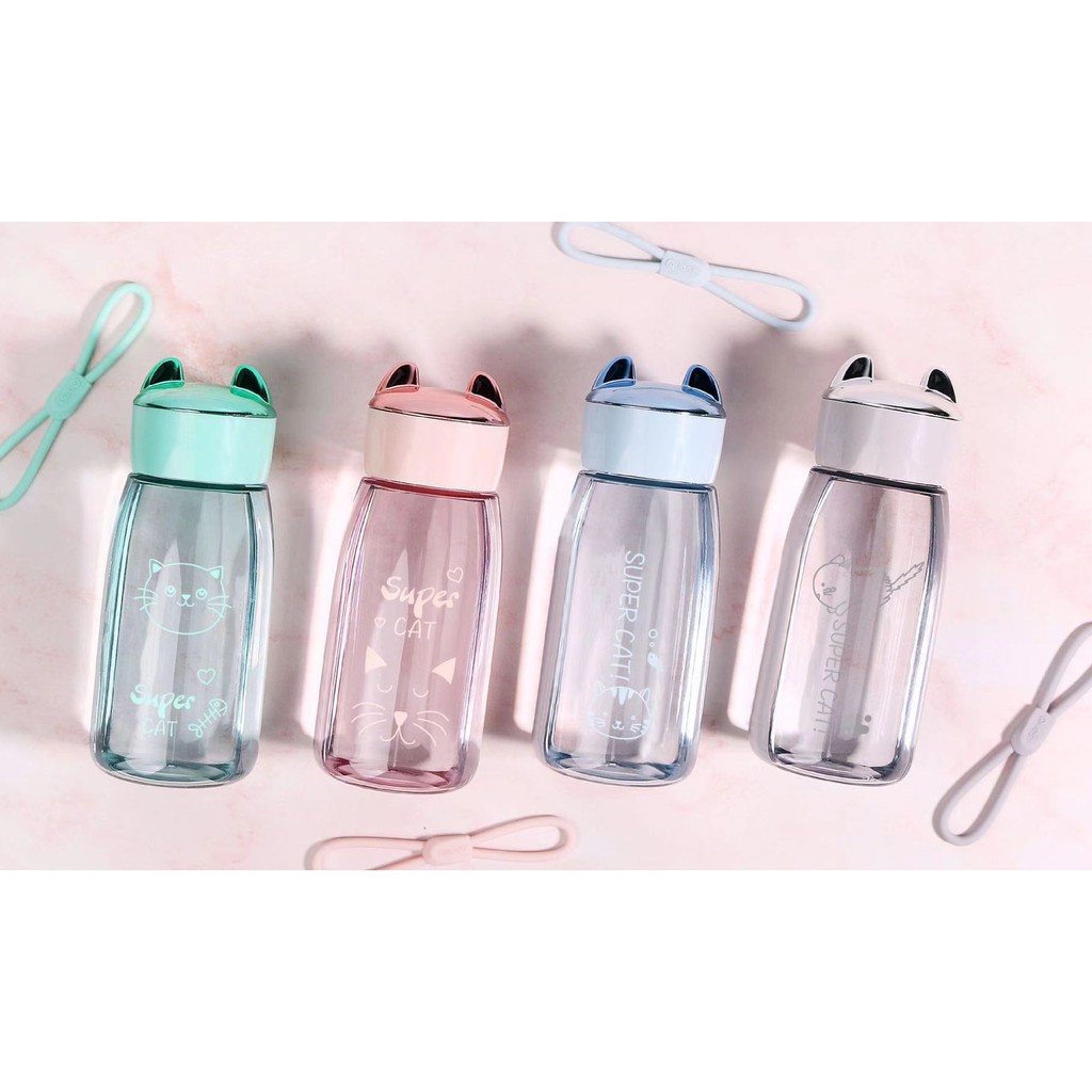 ขวดน้ำนัใหม่ใส่ของร้อน-เย็น(380ML)  น่ารักมากแมว 🐱 3551 (มี4สี)