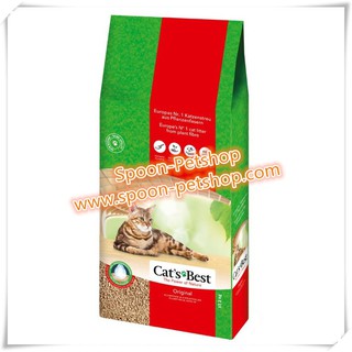 ทรายแมวไม้สน Cat's Best Original (Oko Plus) 40L เหมาะสำหรับแมวขนสั้น (ถุงสีแดง)