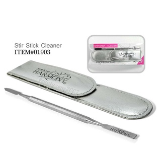 Harmony stir stick &amp; Cleaner.ไม้พายแสตนเลส มี 2ด้าน สำหรับใช้ในการตักเจล หรือคนน้ำยาเกี่ยวกับเล็บ