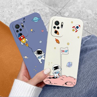 เคสนักบินอวกาศเคสมือถือ ซิลิกาเจลเหลว Phone Case For Xiaomi Redmi Note 10 Pro Max 10s 4G 5G 10Pro 10ProMax  กันกระแทก การป้องกันเลนส์กล้อง ปกหลังแบบอ่อน