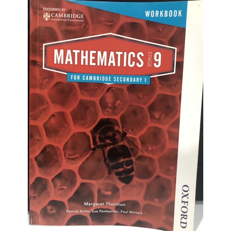 SALE-80% Essential Mathematics for Cambridge Secondary 1 Stage 9 (Workbook)หนังสือเลข โปรดอ่านรายละเอียด