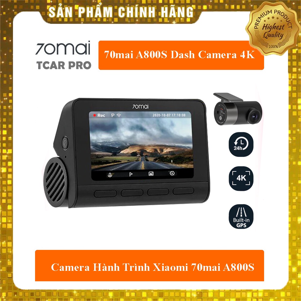 รถ Dashcam 70mai A800s Dash Cam Xiaomi WIFI HD