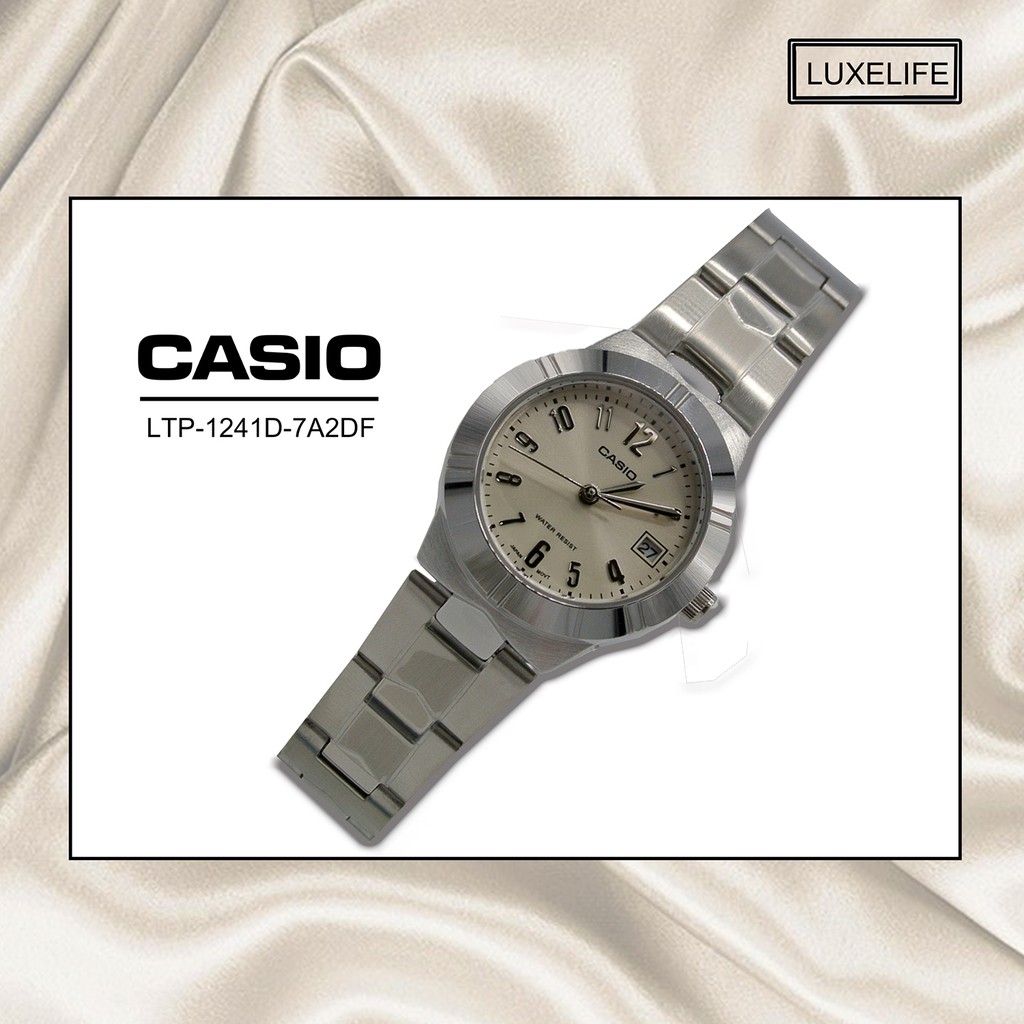 นาฬิกาข้อมือ Casio รุ่น LTP-1241D-7A2DF  -นาฬิกาข้อมือผู้หญิง สายสแตนเลส