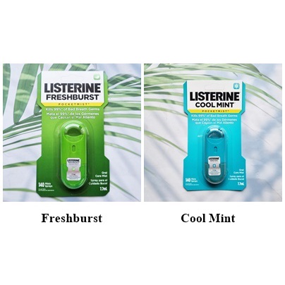 (Listerine®) Oral Care Pocketmist Spray, Freshburst or Cool Mint 7.7 mL ลิสเตอรีน สเปรย์ระงับกลิ่นปา