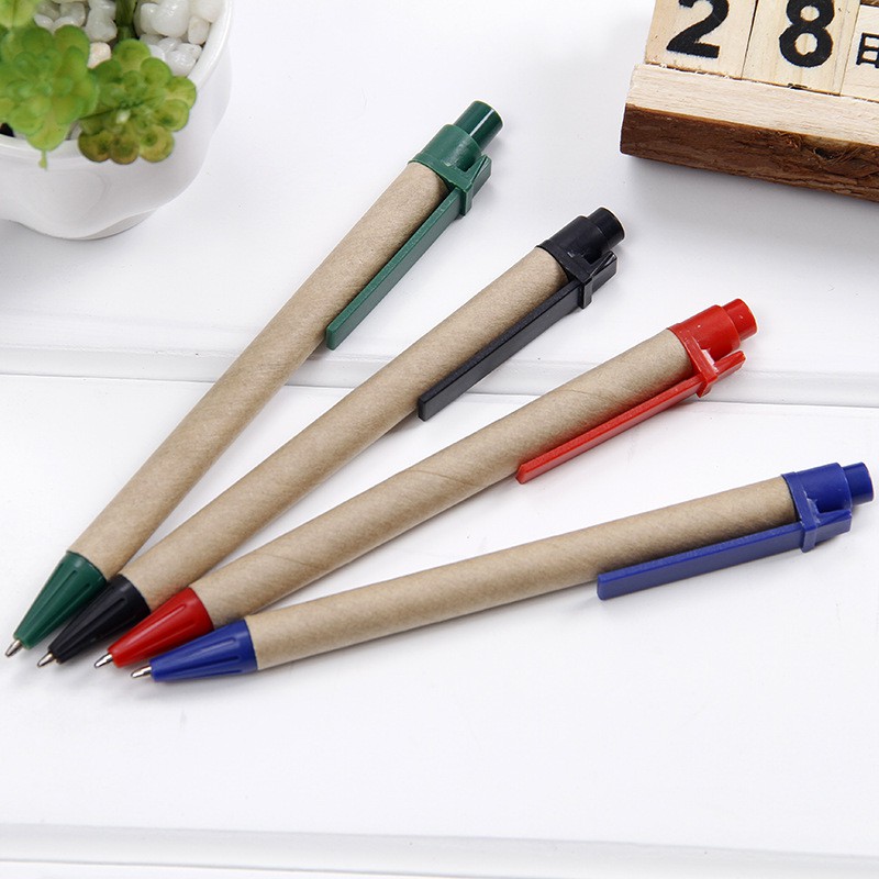 PEN-01 ปากกา ปากกาพลาสติกรีไซน์เคิล  Recycle Plastic pen พร้อมส่ง