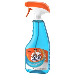 มิสเตอร์มัสเซิล น้ำยาเช็ดกระจก 520มล. สเปรย์ฟ้า Mr Muscle Glass Cleaner 520ml/12 TH