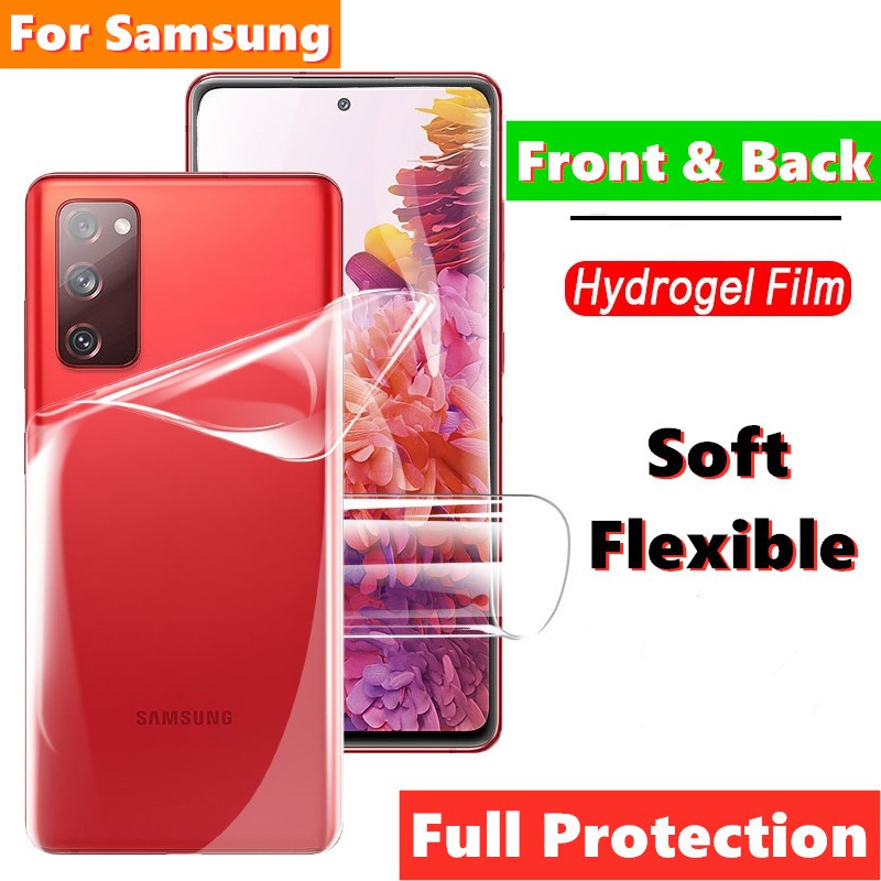 ฟิล์มกันรอย ไฮโดรเจล แบบนิ่ม ไม่ใช่กระจกนิรภัย สำหรับด้านหน้า และด้านหลัง Samsung Galaxy Note 20 note20 S20 FE Plus Ultra 20ultra S20+ s20fe 5G 4G