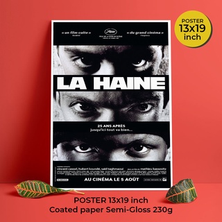 La Haine Poster 1995 "HATE" หนังขาวดำ by Mathieu Kassovitz หนังดีรางวัลเพียบ! ภาพขนาด 33x48 cm มีของพร้อมส่ง!!!