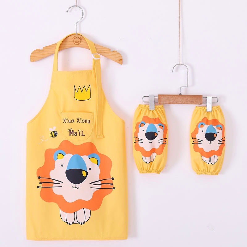 พร้อมส่ง เสื้อกันเปื้อนเด็ก ปรับสายสั้นยาว ผ้ากันเปื้อนเด็ก Children's apron
