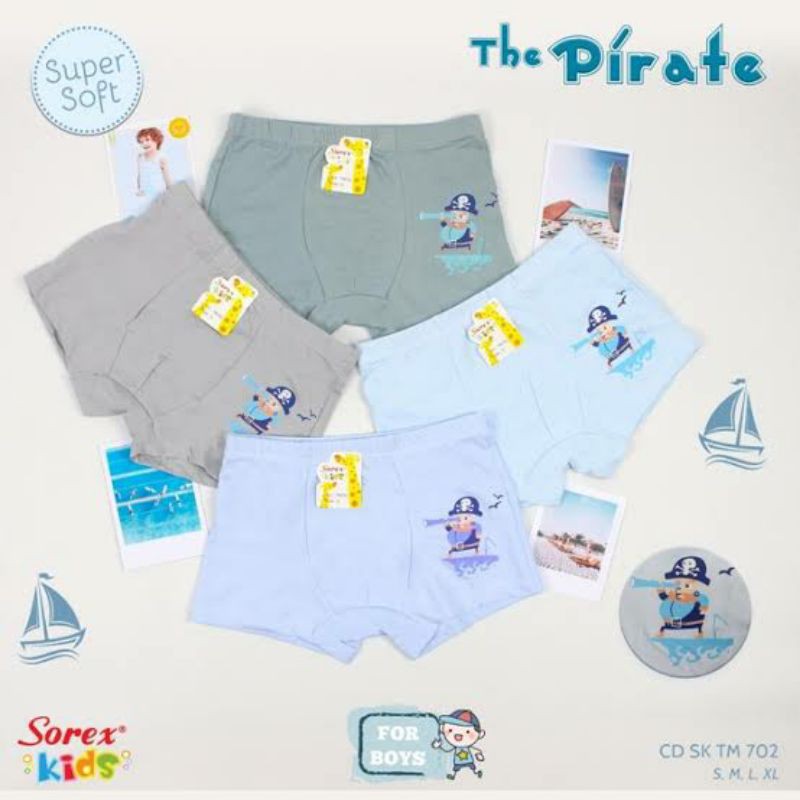 1 ชิ้น SOREX KIDS TM702 / BOYS UNDERWEAR / BOYS BOXER UNDERWEAR