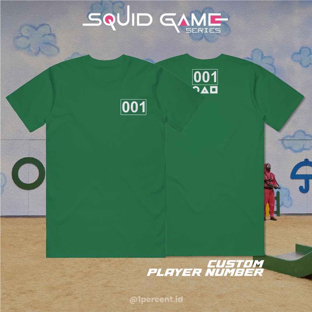 (ONEPERCENT) เสื้อยืด พิมพ์ลายเกมปลาหมึก - ตัวเลขที่กําหนดเอง | ดรากอร์ | ละคร Kdrama | Netflix | Co