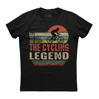 ขายดี เสื้อยืดลําลอง แขนสั้น พิมพ์ลาย The Man The Myth The Cycling Legend สีดํา สําหรับผู้ชาย JMmiho47GIgipe44Size S-5XL