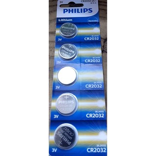 ถ่านกระดุม Philips CR2032 3V ของแท้ แพคนำเข้า